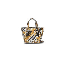 Versace Jeans Couture Borsa Nera a mano con stampa Logo Brush Couture