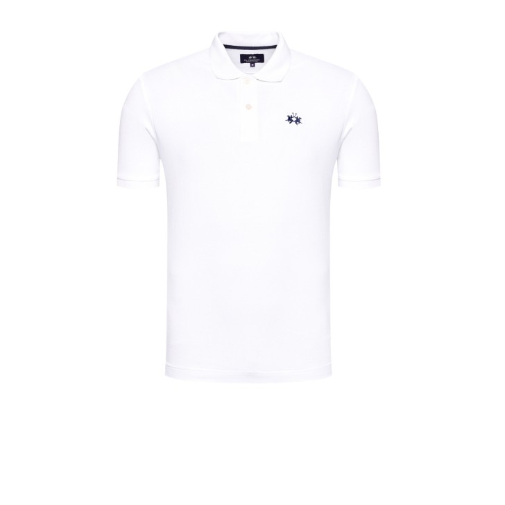 LA MARTINA MAN POLO S/S SLEEVE 30/1 COTONE WHITE