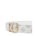 GUESS ERICA CINTURA BIANCA 4G LOGO ALL OVER REVERSIBILE 