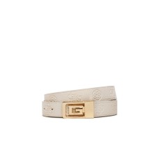 GUESS CINTURA CRESIDIA BIANCA CON LOGO "4G" E PEONY ALL-OVER 