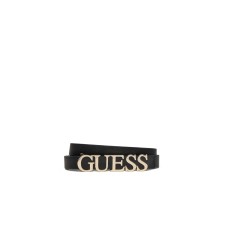 GUESS CINTURA DA DONNA NERA CON LOGO LETTERING 