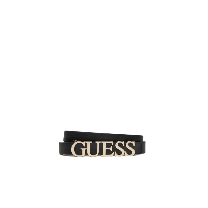 GUESS CINTURA DA DONNA NERA CON LOGO LETTERING 