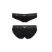 Emporio Armani Slip nero in cotone stretch con vita elastica e logo lettering multicolor