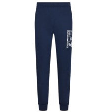 EA7 Emporio Armani Pantalone da Uomo blu con logo a contrasto 