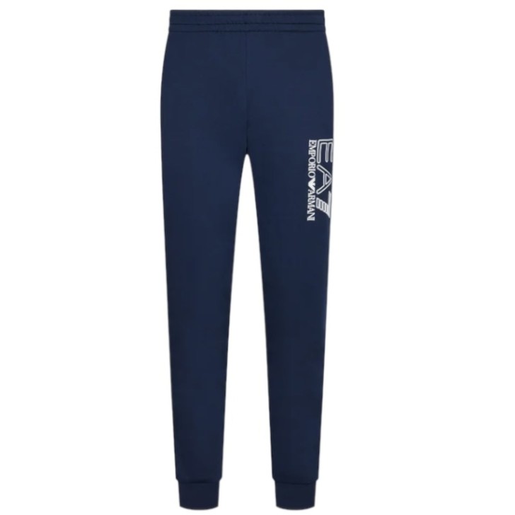EA7 Emporio Armani Pantalone da Uomo blu con logo a contrasto 