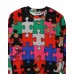 Moschino Felpa con Logo Teddy Puzzle Moschino All Over multicolor