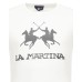 La Martina T-shirt da Uomo Bianca Maxi logo a contrasto