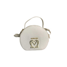 Love Moschino borsa a mano avorio con tracolla regolabile e Logo Love Moschino in metallo