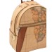 ALVIERO MARTINI 1A CLASSE ZAINO CON STAMPA GEO CLASSIC E INSERTI CUOIO 