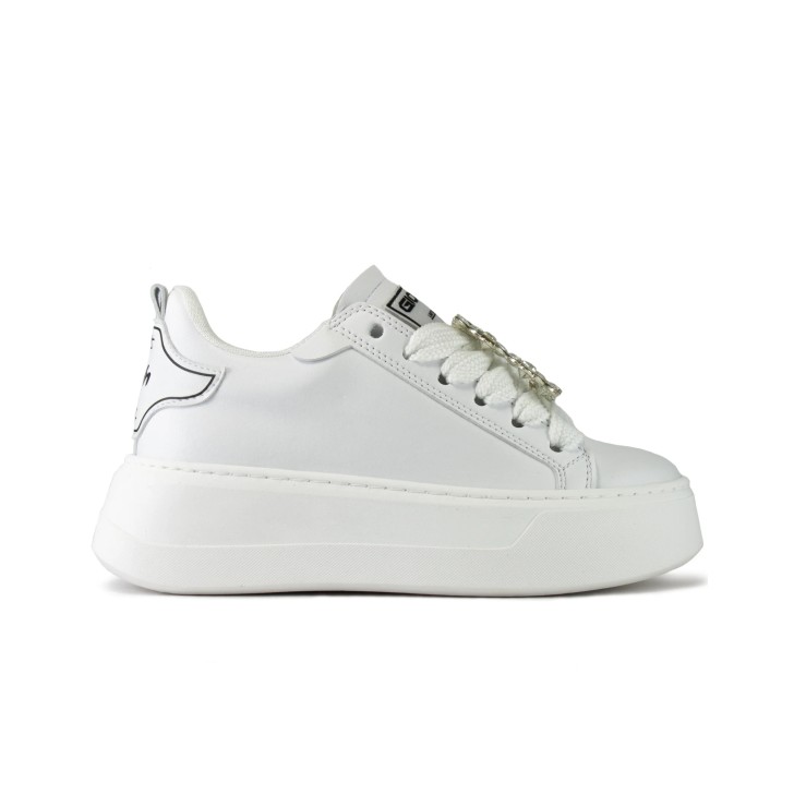 GIOSELIN SNEAKERS BIANCA CON DETTAGLIO GIOIELLO 