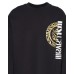 Just Cavalli Felpa nera in cotone con logo stampato 