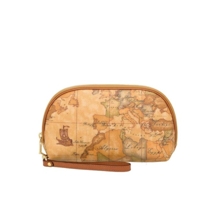 ALVIERO MARTINI 1A CLASSE POCHETTE LARGE CON LACCIO DA POLSO CON STAMPA GEO CLASSIC 