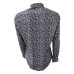 Harmont&Blaine Camicia REGULAR  FIT in cotone a manica lunga Blu Navy con logo lettering multicolore All Over
