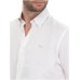 Harmont&Blaine  Camicia bianca in lino da uomo con logo ricamato