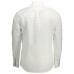 Harmont&Blaine  Camicia bianca da uomo con logo ricamato grigio 