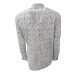 Harmont&Blaine Camicia Bianca a manica lunga in cotone con fantasia multicolore All Over e logo bassotto ricamato 