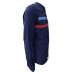 Harmont&Blaine Camicia REGULAR FIT in cotone blu a manica lunga con inserti a contrasto con logo lettering e bassotto