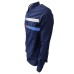 Harmont&Blaine Camicia REGULAR FIT in cotone blu a manica lunga con inserti a contrasto con logo lettering e bassotto