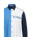 Harmont&Blaine Camicia REGULAR FIT in cotone a manica lunga con fasce a contrasto e logo lettering 
