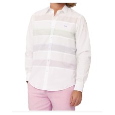 Harmont&Blaine Camicia Bianca in cotone con bande rigate