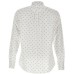 HARMONT&BLAINE CAMICIA BIANCA DA UOMO INTERAMENTE LOGATA IN BLU 