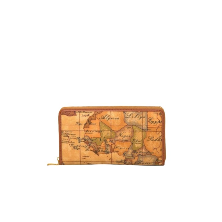 ALVIERO MARTINI 1A CLASSE PORTAFOGLIO GRANDE ZIP AROUND CON STAMPA GEO CLASSIC
