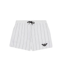 Emporio Armani Swimwear boxer da mare Bianco logo&stripes Sustainaility Project