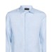 Emporio Armani Camicia in Lino a manica lunga Azzurra 
