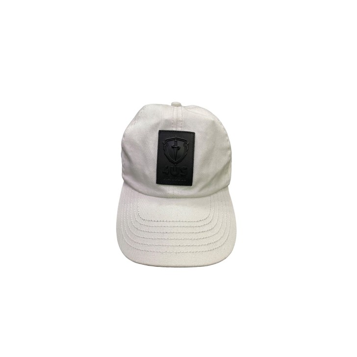 Cesare Paciotti 4US cappello bianco con visiera e logo