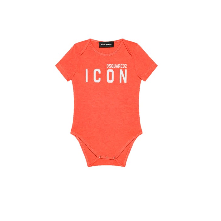 Dsquared2 Body in cotone Rosso a manica corta con logo DSQUARED2 ICON 