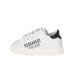 Dsquared2 Sneakers in pelle Bianca con logo lettering DSQUARED2 CERESIO9 MILANO laterale stampato