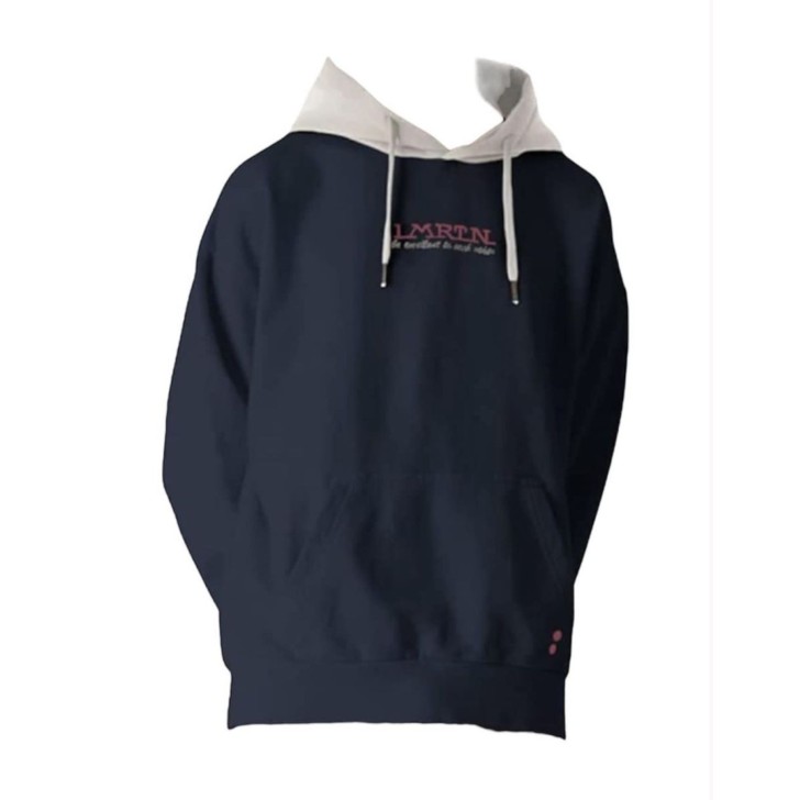 La Martina  Felpa Blu Navy da uomo con cappuccio