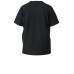 Dsquared2 T-shirt nera a manica corta in cotone con maxi logo DSQUARED2 ICON giallo fluo