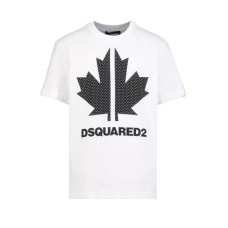 Dsquared2 T-shirt in cotone bianca con maxi logo