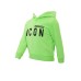 Dsquared2 Felpa con cappuccio Unisex Verde in cotone a girocollo con logo lettering