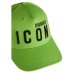 Dsquared2 Cappello Baseball in cotone verde con logo ricamato DSQUARED2 ICON