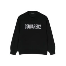 Dsquared2 Malioncino Unisex nero in misto lana con logo lettering DSQUARED2