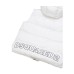 Dsquared2 Gilet in Nylon Bianco con cappuccio e logo lettering nella parte posteriore 