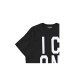 Dsquared2 T-Shirt Nera Unisex in cotone a manica corta con maxi logo ICON DSQUARED2