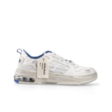PREMIATA DRAKE_402 SNEAKER IN LEATHER E TELA VINTAGE BIANCO LATTE