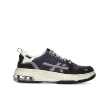 PREMIATA DRAKE_403 SNEAKER BLUE REALIZZATA IN UN MIX DI MATERIALI 