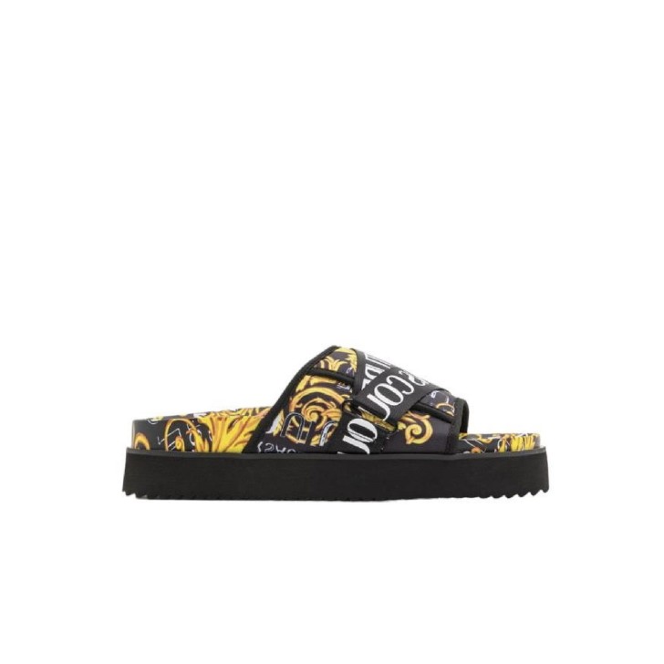 Versace Jeans Couture Ciabatte da Uomo in Gomma con logo all over