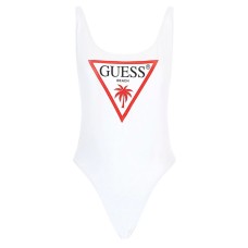 GUESS COSTUME BIANCO INTERO CON LOGO TRIANGOLO