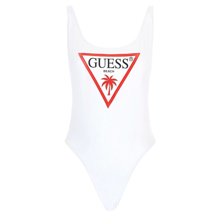 GUESS COSTUME BIANCO INTERO CON LOGO TRIANGOLO