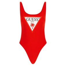 GUESS COSTUME ROSSO INTERO CON LOGO TRIANGOLO