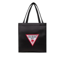 GUESS BORSA DA MARE NERA CON LOGO TRIANGOLO