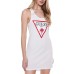 Guess vestito a canotta bianco con logo nella parte anteriore