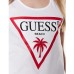 Guess vestito a canotta bianco con logo nella parte anteriore