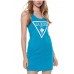Guess vestito a canotta blu con logo nella parte anteriore