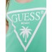 Guess vestito a canotta verde acqua con logo nella parte anteriore 